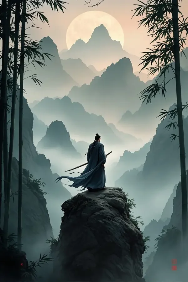 竹间听雨 海报